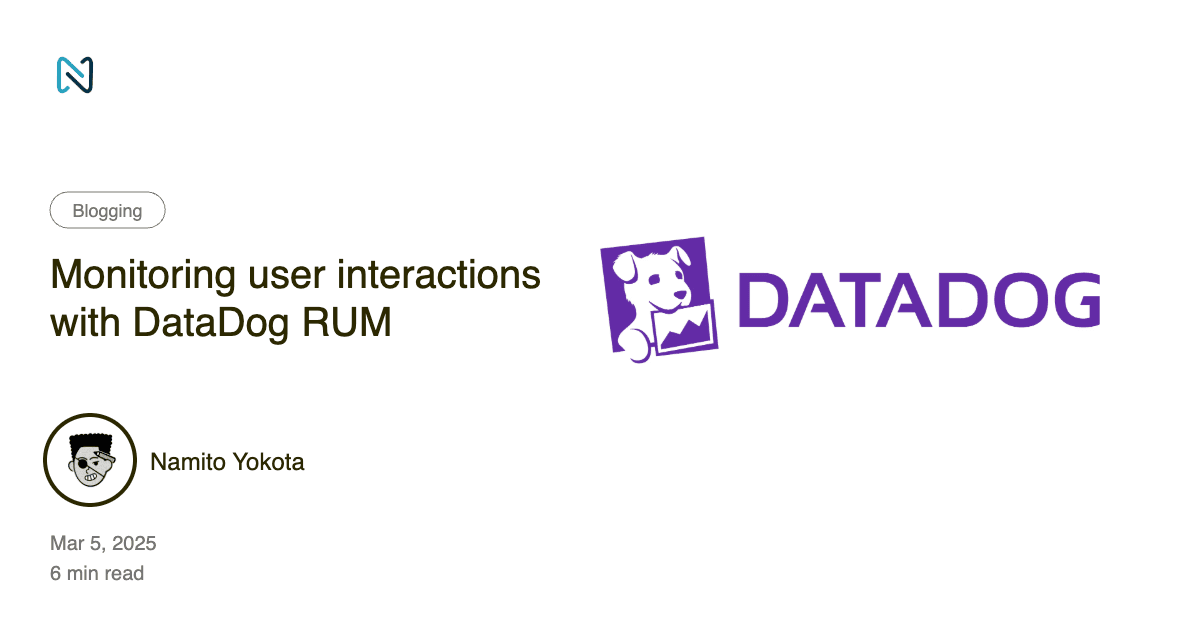Monitoring user interactions with DataDog RUM